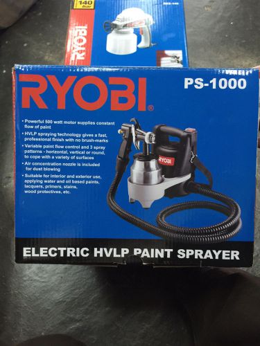 Ryobi HVLP PS-1000 Electric Paint Spray Gun Tools House Auto Room Painting Supp
