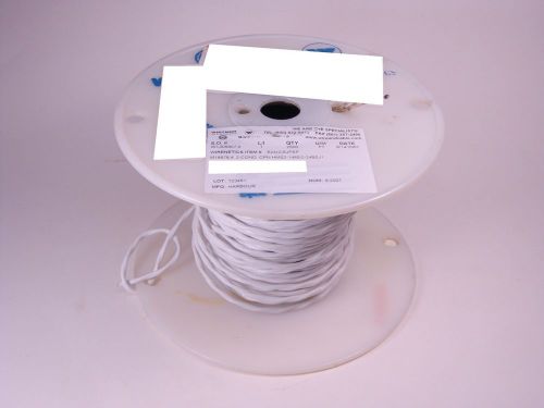 HMS2-1480/2-24BSJ1 Harbour Hookup Wire 24AWG 2Conductor Teflon White 90&#039; Partial