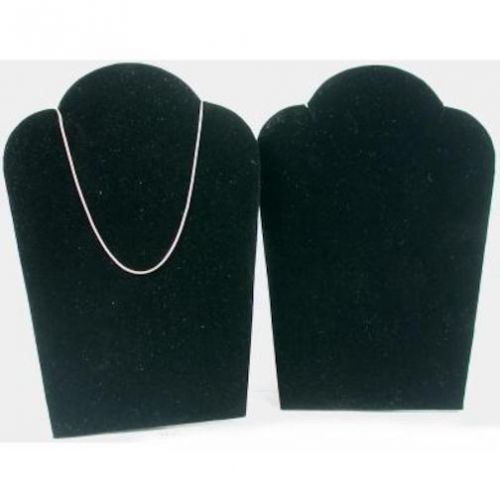 2 Necklace Pendant Displays Busts Black Velvet Padded 3 3/4&#034; x 5 1/4&#034;