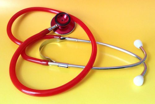 Red Basic Medical Stethoscope Nurse or Doctors