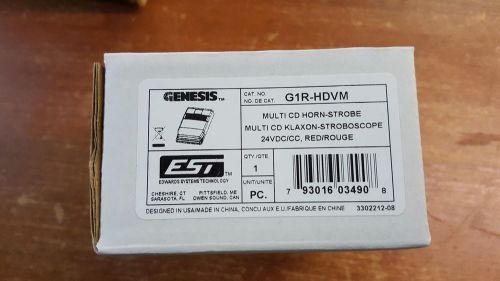 NEW EDWARDS G1R-HDVM HORN STROBE 24VDC RED(+15 IN STOCK)