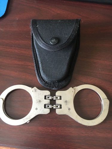 Peerless hinged handcuffs model 301 w/gould &amp; goodrichcase for sale
