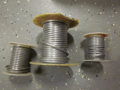 3 spools  .125inch Dia 50/50 Tin/Lead Solid Solder Wire  2+LB Total