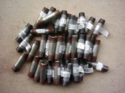 Lot Of 43 Galvanized Nipples 3/8 x 2 1/2&#034; From Smith-Cooper International