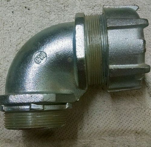 Thomas&amp;Betts 5257 2&#034; liquid tight flexible metal conduit 90 connector Seal Tight