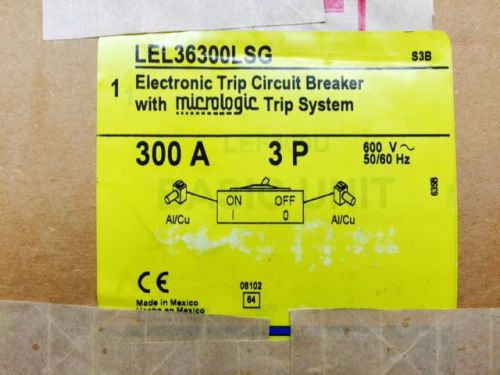 LEL36300LSG BRAND NEW IN BOX - SQUARE D CIRCUIT BREAKER WITH GROUND FAULT