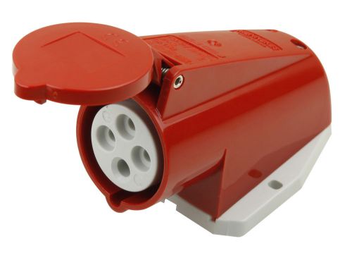 Mennekes typ 1268 wall mounted receptacle socket 400v/ip 44/6h/16a/3p+e/50-60hz for sale