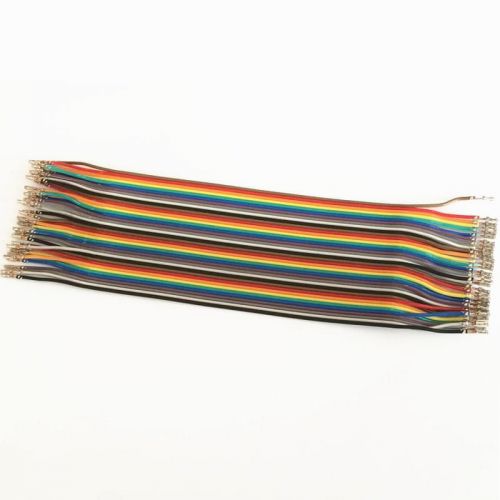 40PCS Dupont Wire Jumper Cable 20cm 2.54MM Female to Female 1P-1P Without House
