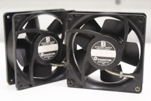 Pair of Pamotor 4600x T7298 115VAC PAPST Fan 4-3/4&#034; 20w Fans + Free Priority S/H