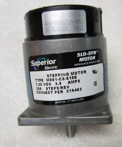 Superior slo-syn stepper motor m061-cs-s-510e 1.25 vdc 3.8a 200 step/rev for sale