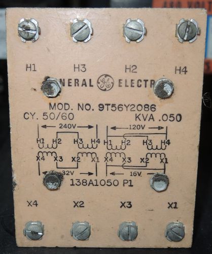 General electric, mod. no.  9t56y2086 - industrial control transformer, .050 kva for sale