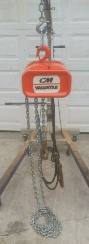 Cm valustar 1 ton electric chain hoist w/ control, model wl for sale