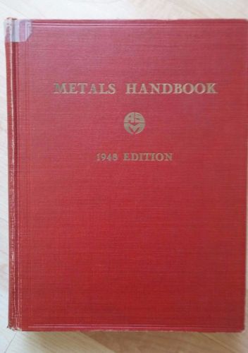 Metals Handbook, hardcover, 1948 Edition Red Cover