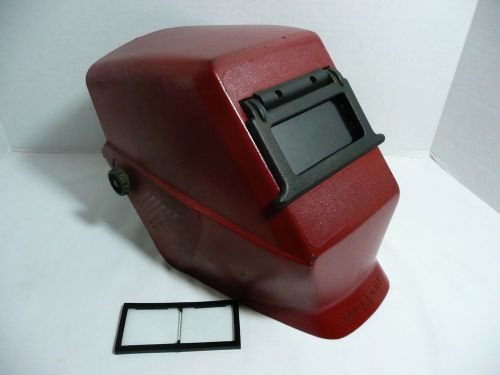 JACKSON Welding Helmet  Red.  USED. normal and extra 2.0 corrective lens