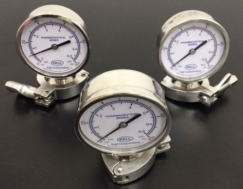 Anderson Sanitary Pressure Gauge 0-100 PSI + Free 1.5 inch Tri-Clamp B3B
