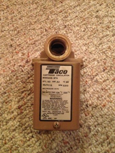 Used  taco 006-bt4 bronze 3/4 threaded circulator pump 115v - 1/40 hp for sale
