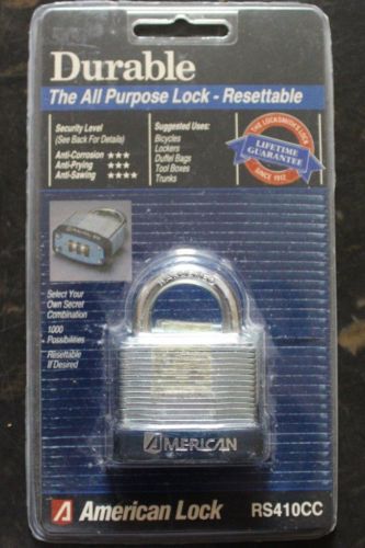 American lock durable the all purpose lock- resettable model rs410cc for sale