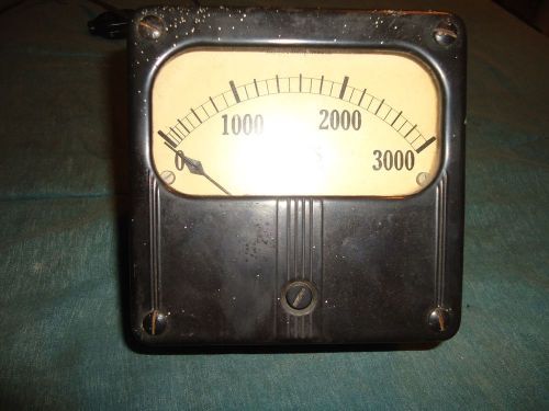 vintage 0 to 2000 voltmeter