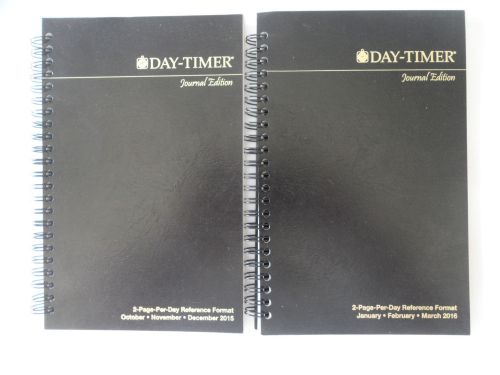 Day Timer Reference Planner 2-Page-Per-Day Journal Size Oct 2015 - Mar 2016