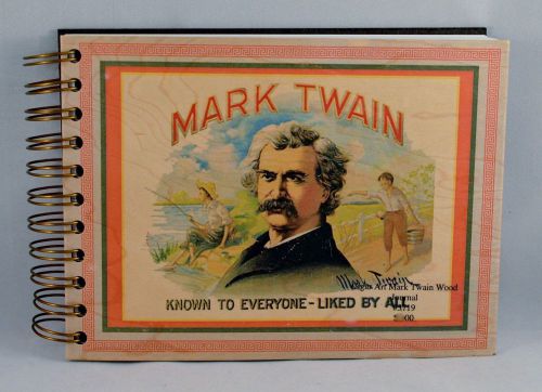 Two Cigar Box Label Art Spiral Note Books / Pads ~ 6&#034;x8&#034; Judge Best / Mark Twain