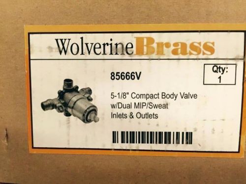 wolverine brass 5-1/8&#034; compact body valve inlet and outlet