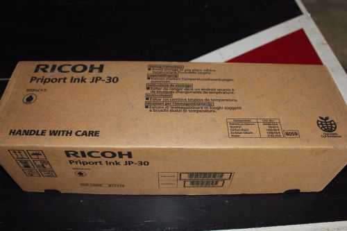 Ricoh Priport INK JP-30 Black INK Box of 5 For Copier/Duplicator