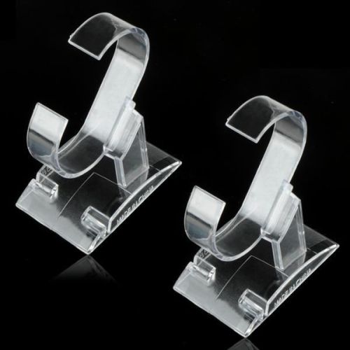 2x shop retail clear plastic watch bracelet display stand rack holder showcase for sale