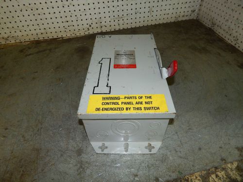 Westinghouse hun361 heavy duty safety switch 30 amp non-fusible for sale