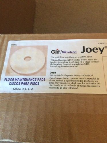 Glit 20&#034; Joey Floor Pads 405220 Lot Of 5 Pads 1 Full Case