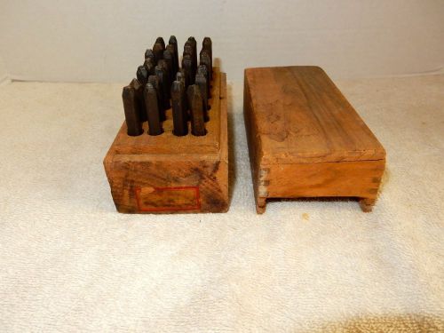 28 Die Punches Leather making in Wood Dove Tail Box