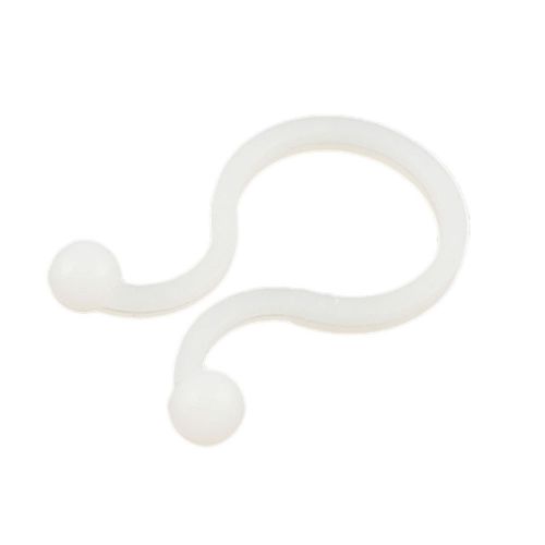 White Nylon Round Tips Twist Lock Cable Tie 100 Pcs