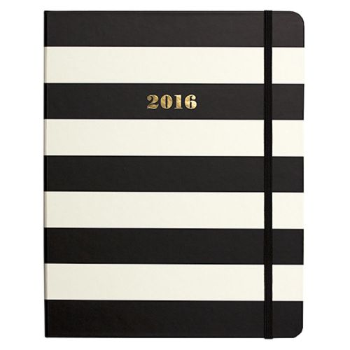 Kate Spade New York 2016 Medium 17-Month Agenda Daily Planner - Black Stripe