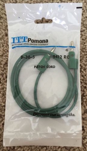 ITT Pomona Plug Patch Cord Cable Lot Model# B-36-5 9412 RC