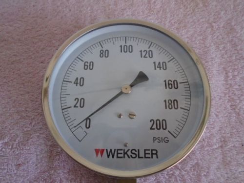 Weksler ea14e 4.5&#034; comtractor 5wl34 ss br.lm 1/4&#034; .0-200 psig new in box for sale