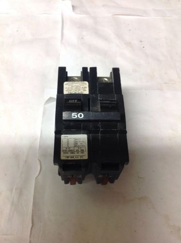 FEDERAL PACIFIC FPE 2 Pole 50 Amp Type NA, STAB-LOK Breaker TESTED Free Shipping