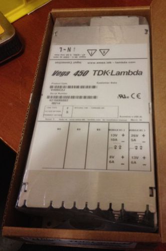 TDK LAMBDA TDK VEGA 450 POWER SUPPLY V406C2J, Fan Type F, Filter Opt S, NEW