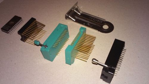 Eprom / ic programator socket set 24 pin zif dip  w/ intel ic removal tool for sale