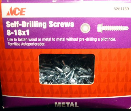 5 lbs hex washer head self drilling medal screws #8 18x1&#034; ace hardware for sale