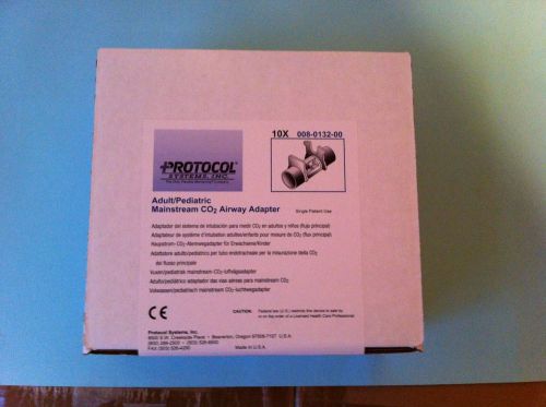 Protocol Systems (box of 10) Adult / Pediatric CO2 Airway Adapter 008-0132-00