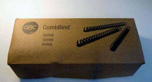 GBC Comb Bind Spines 3/8&#034; 55 Sheet Capacity 100 Count Black FREE SHIPPING