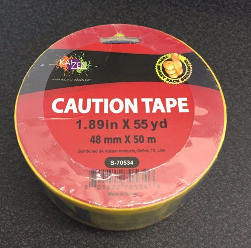 Kaizen 55 Yds. Roll CAUTION Warning Safety Signage Highly Visible Yellow Tape