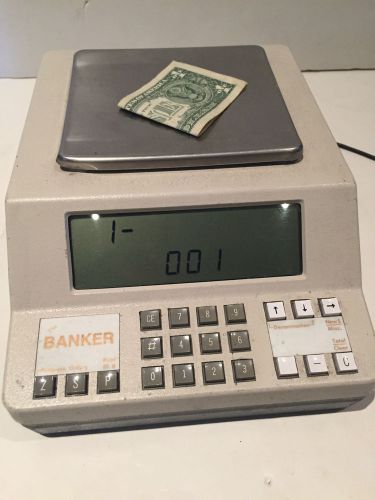 THE BANKER-K-SCALE DIGITAL MONEY COUNTER BILLS COINS-BK-10M