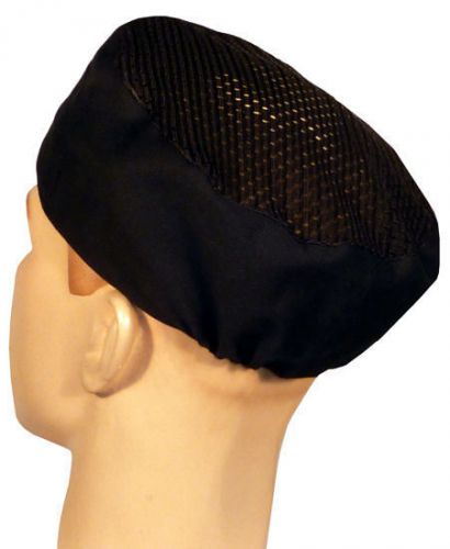 Sparkling earth hook &amp; loop mesh airflow chef beanie w/sweatband - black &amp; white for sale