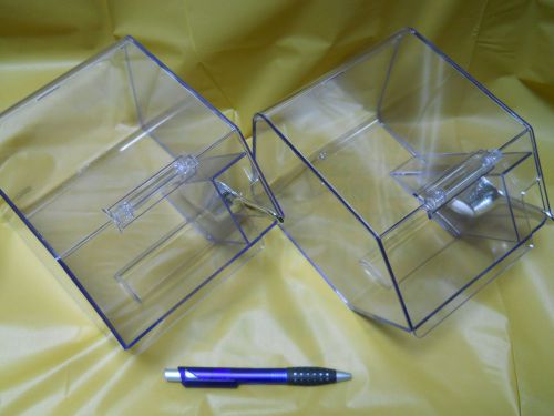 Jumbo Clear Bins with Silver (plastic) scoop: set of 6