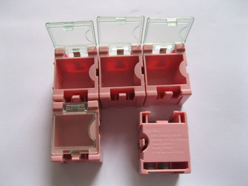 100 pcs  Pink SMD SMT Electronic Component Mini Storage Box