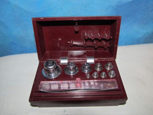 Vintage OHAUS Sto A Weigh Class P Metric Scale Calibration Weight Set J987