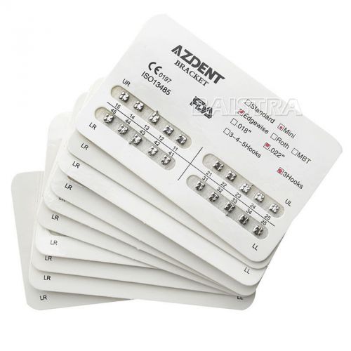 20Packs Dental Orthodontic Metal Bracket Mini Edgewise Slot.022  Hooks 3