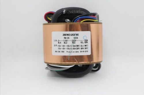 Zerozone 50va r-core transformer 0-115v-230v to 15v-0-15v 15v-0-15v  106-12 for sale