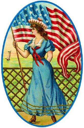 30 Custom USA Sailor Girl Personalized Address Labels