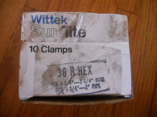 WITTEK SURETITE STAINLESS STEEL HOSE CLAMP, 1 3/4 TO 2 1/4 / SOLD IN 10 COUNTS